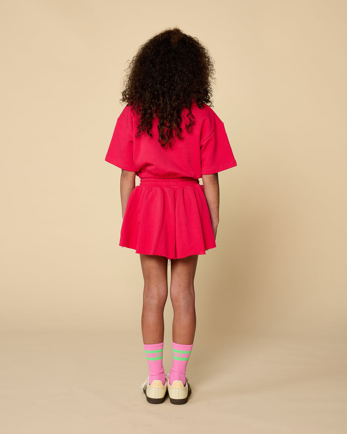 White And Raspberry Color Shirt T-Shirt Elastic Waist | Raspberry Wine – Petit Blush