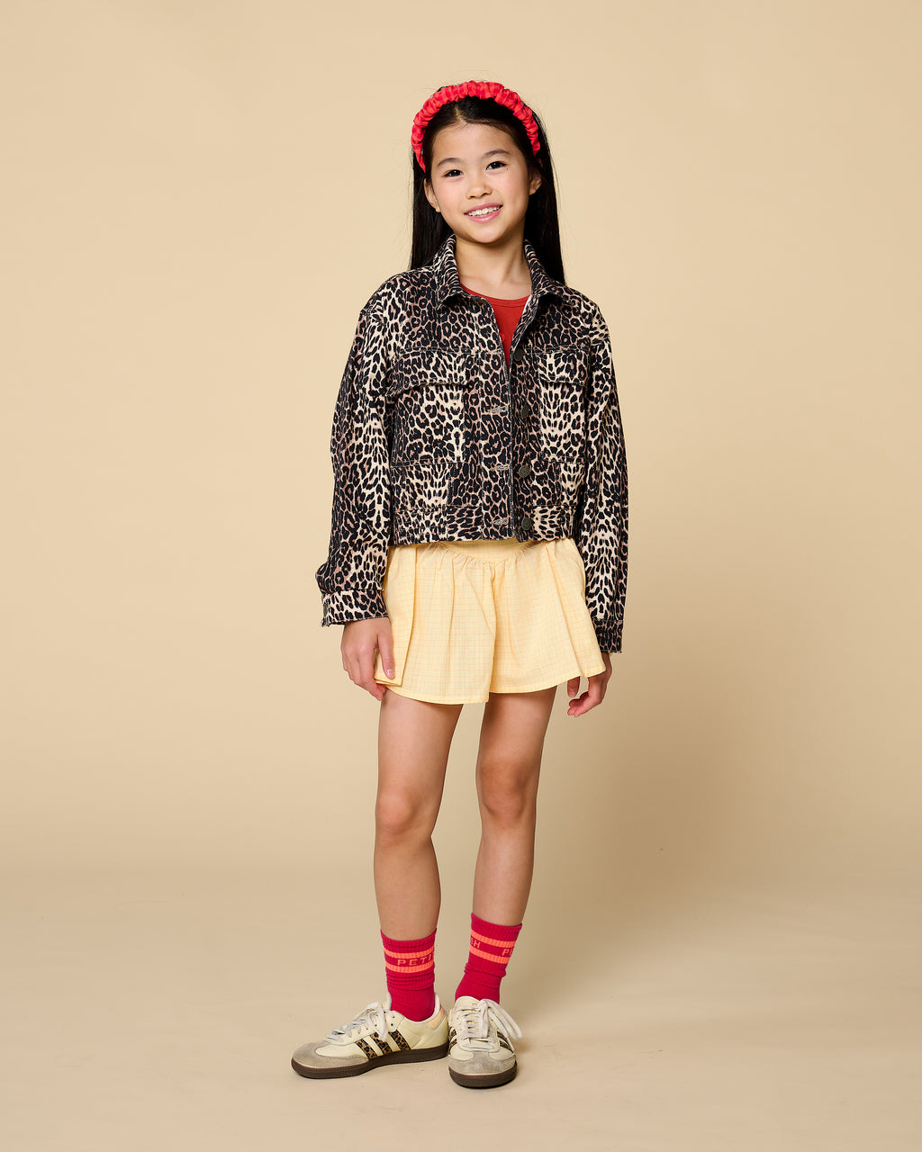 Romantic Short | Check Butter Yellow