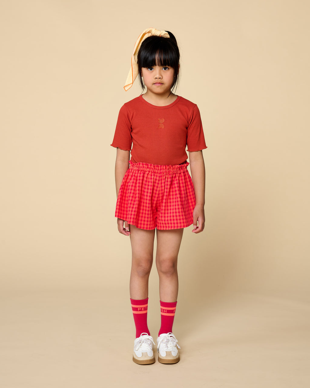 Scarf 50x50 cm | Check Butter Yellow