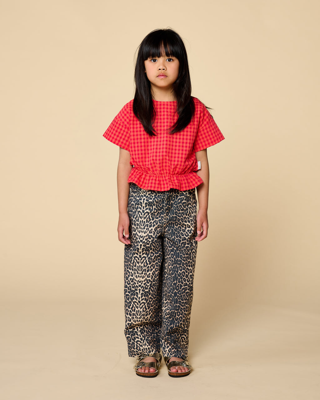 Blouse Elastic Waist | Check Red