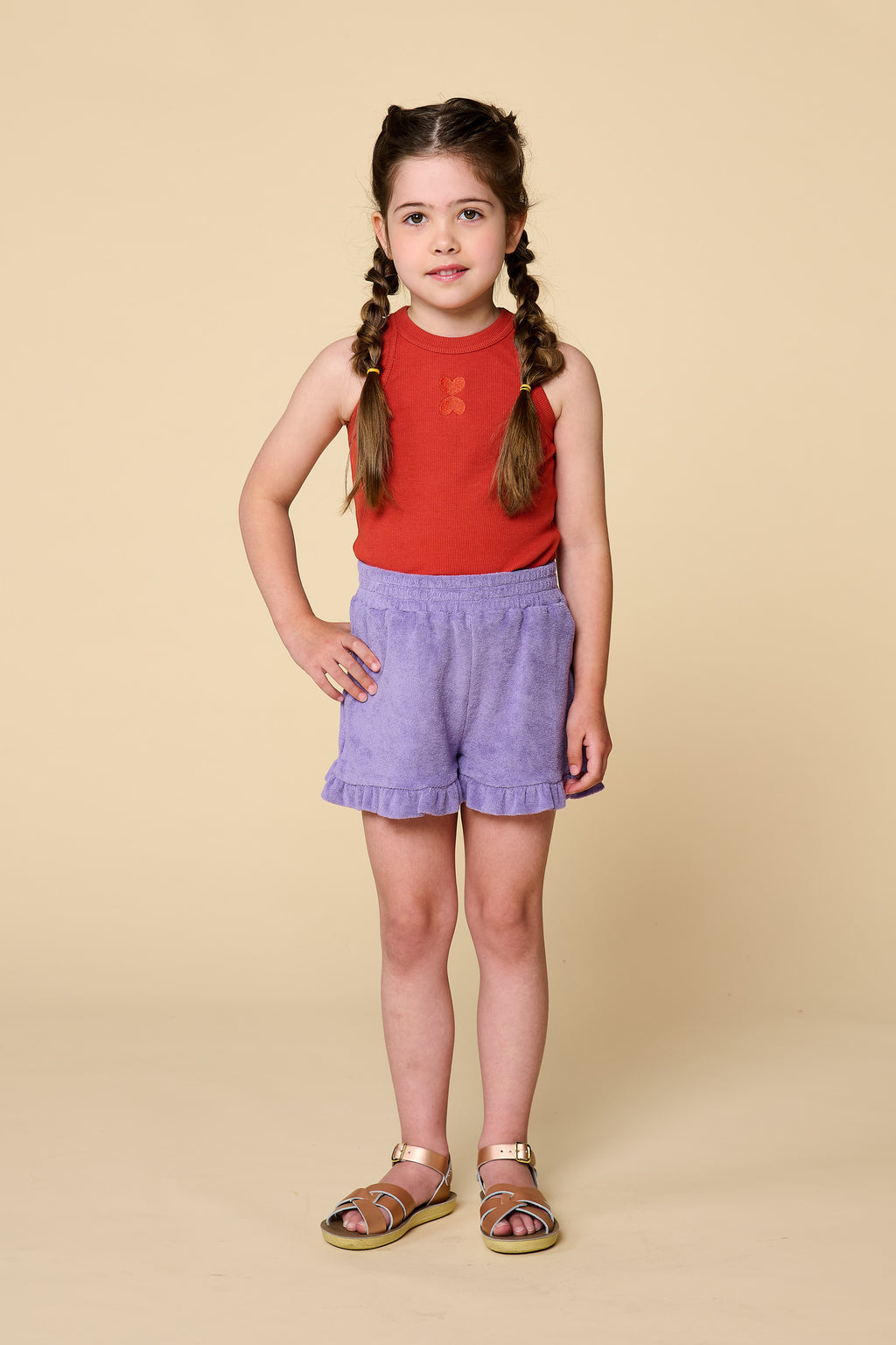 Rib Singlet | Burnt Brick