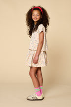 Ruffle Skirt | Love Text AOP