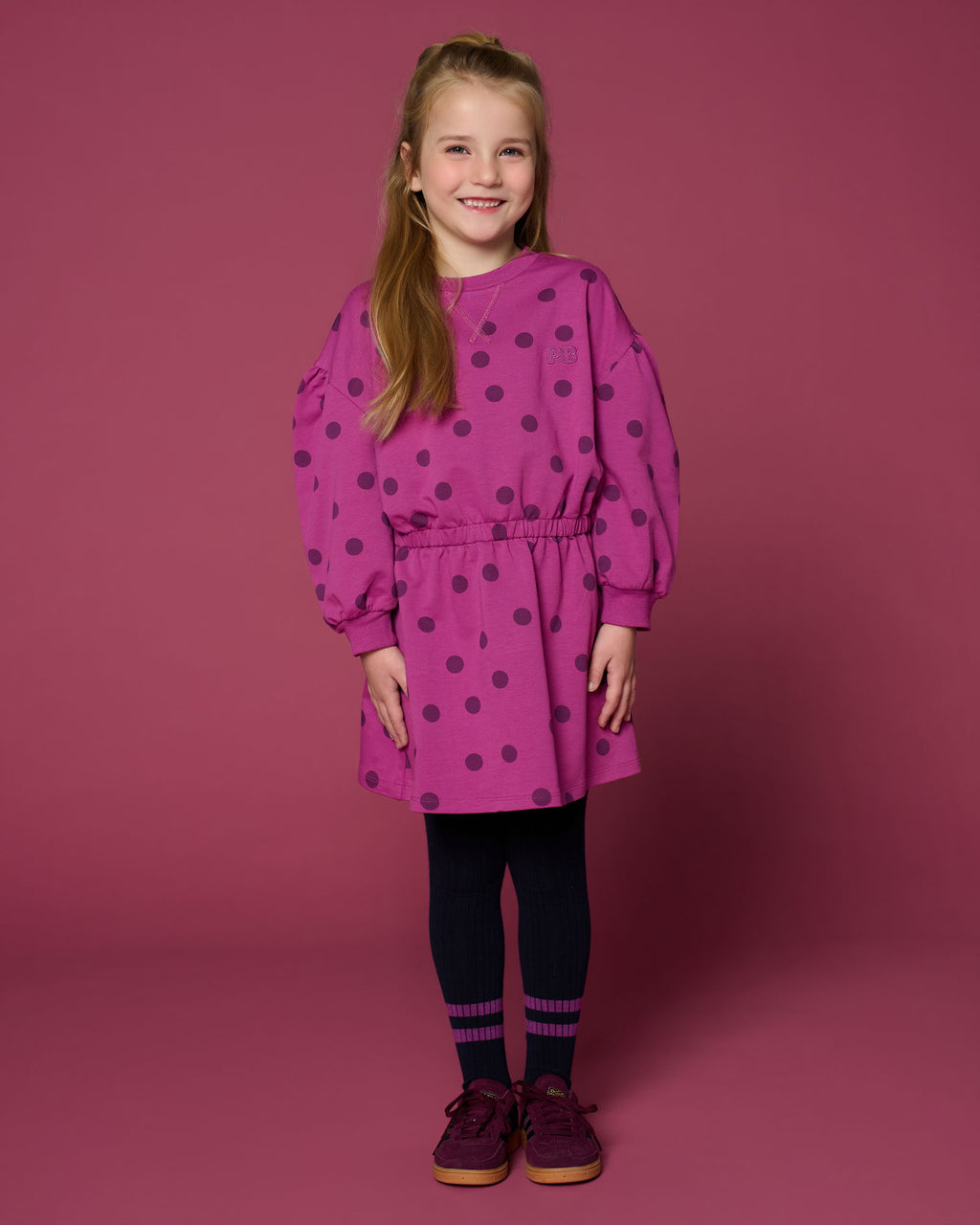 Skater Dress Dots | Deep Orchid