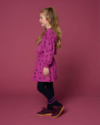 Skater Dress Dots | Deep Orchid