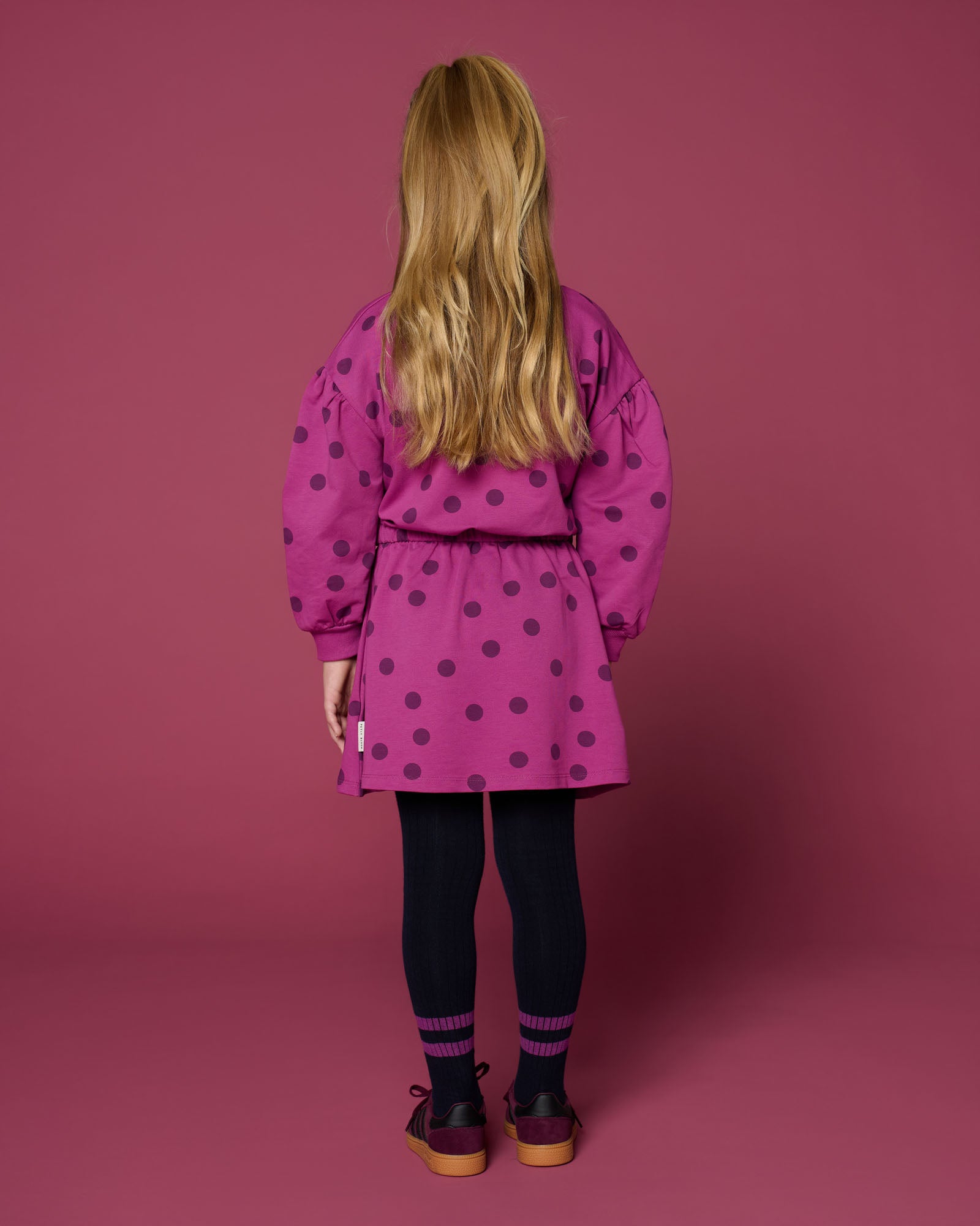 Skater Dress Dots | Deep Orchid