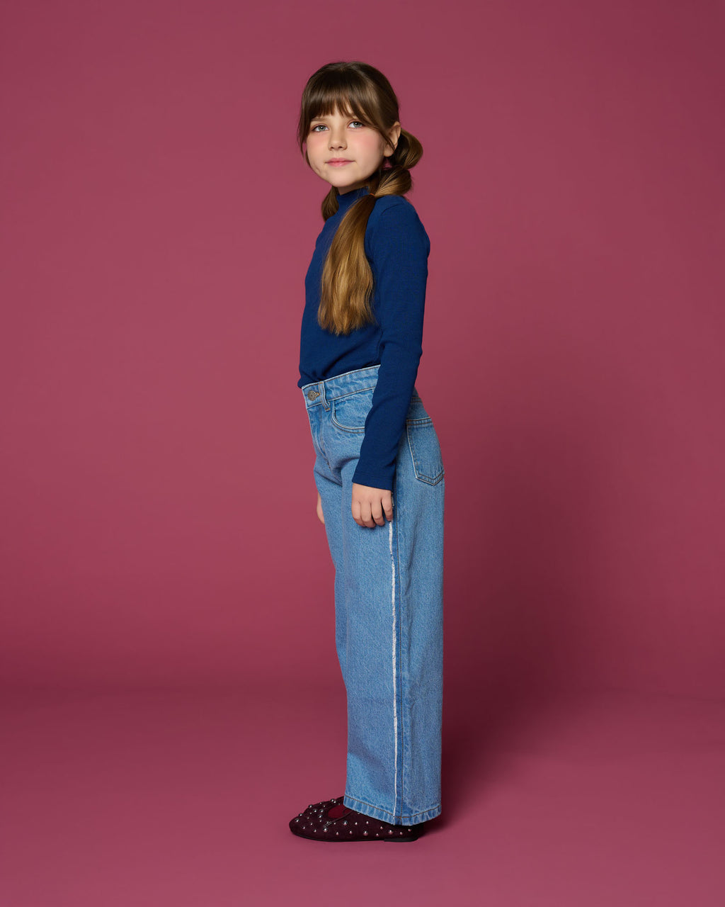 Wide leg Jeans | Mid Blue