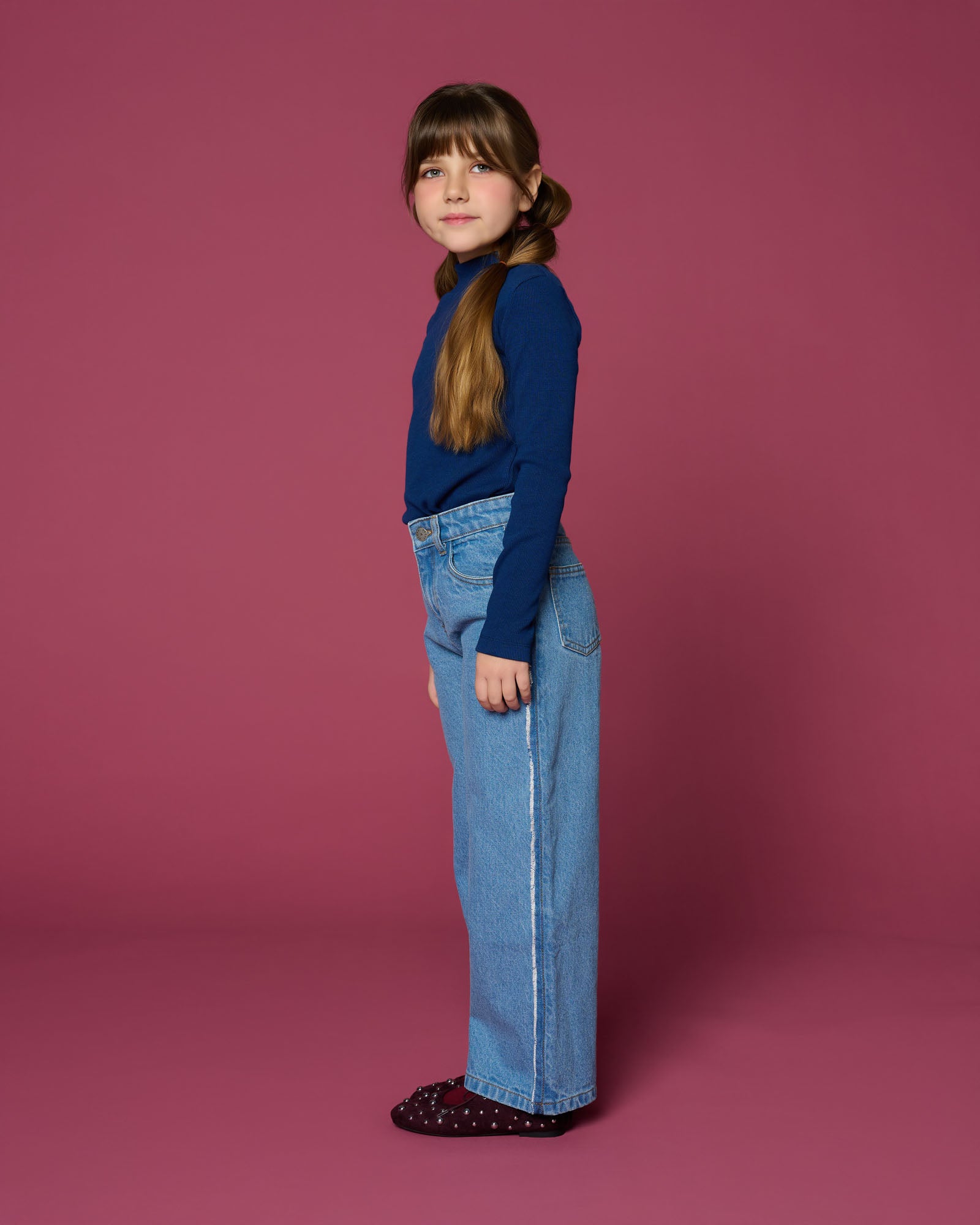 Wide leg Jeans | Mid Blue