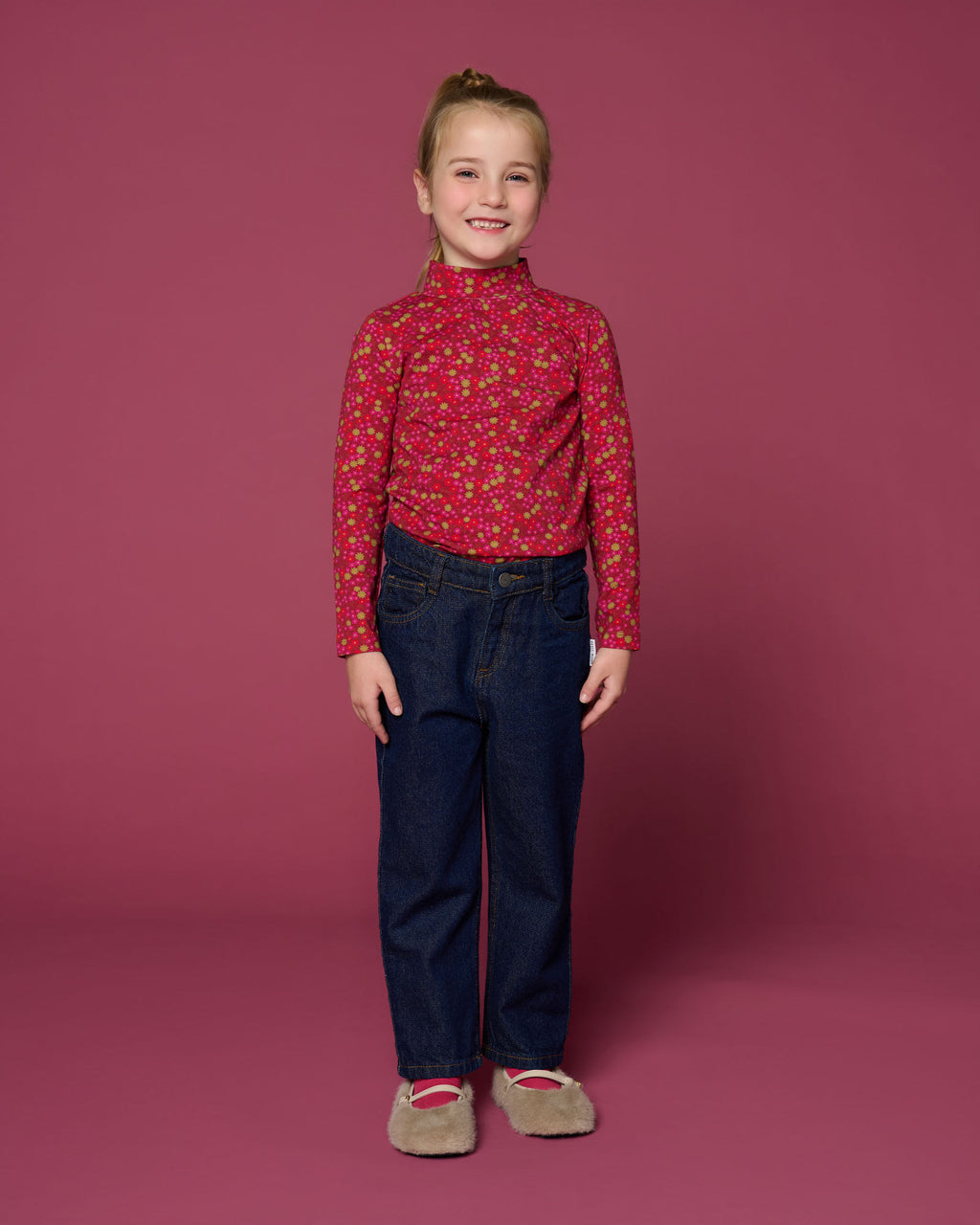 Turtle Neck | Winter Flower AOP