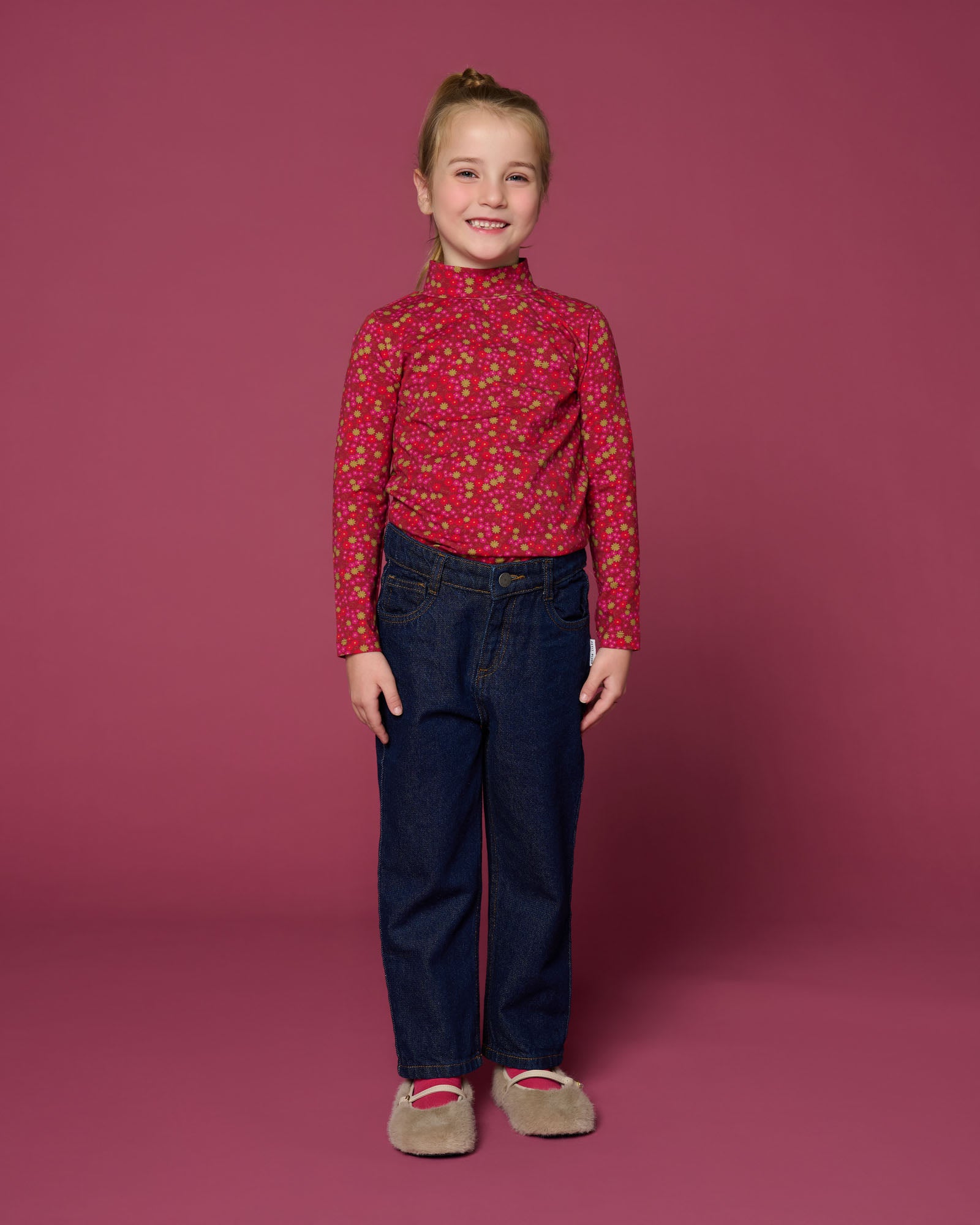 Turtle Neck | Winter Flower AOP