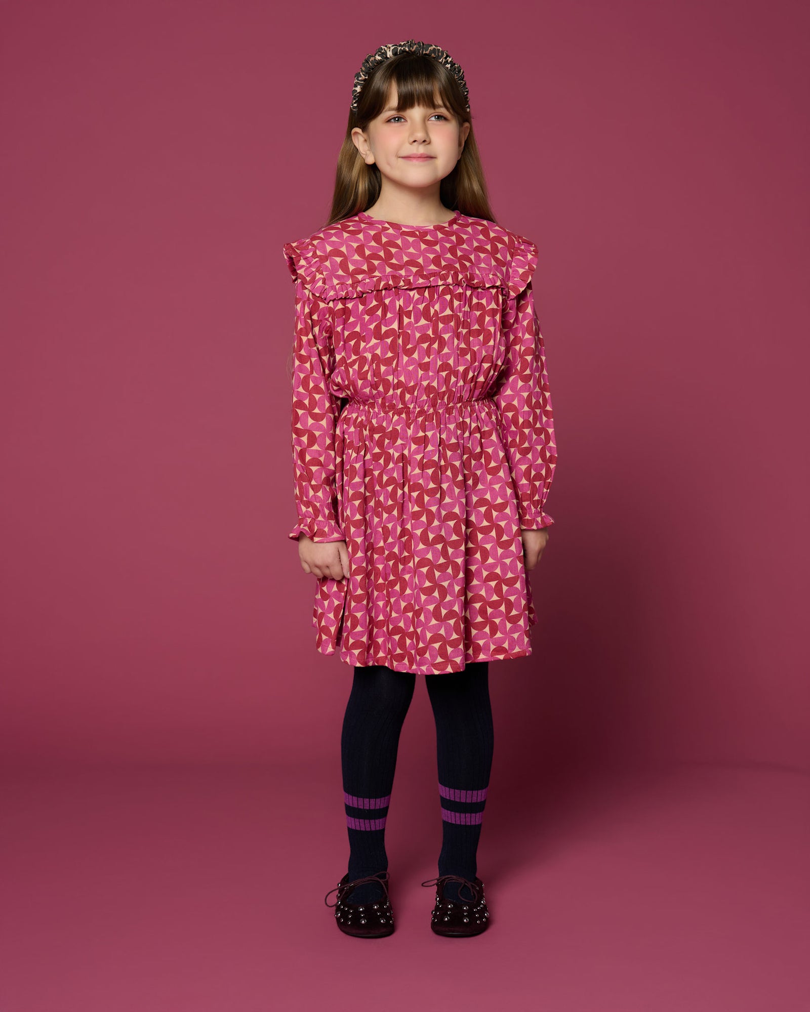 Ruffle Dress Grafic | Multi Color