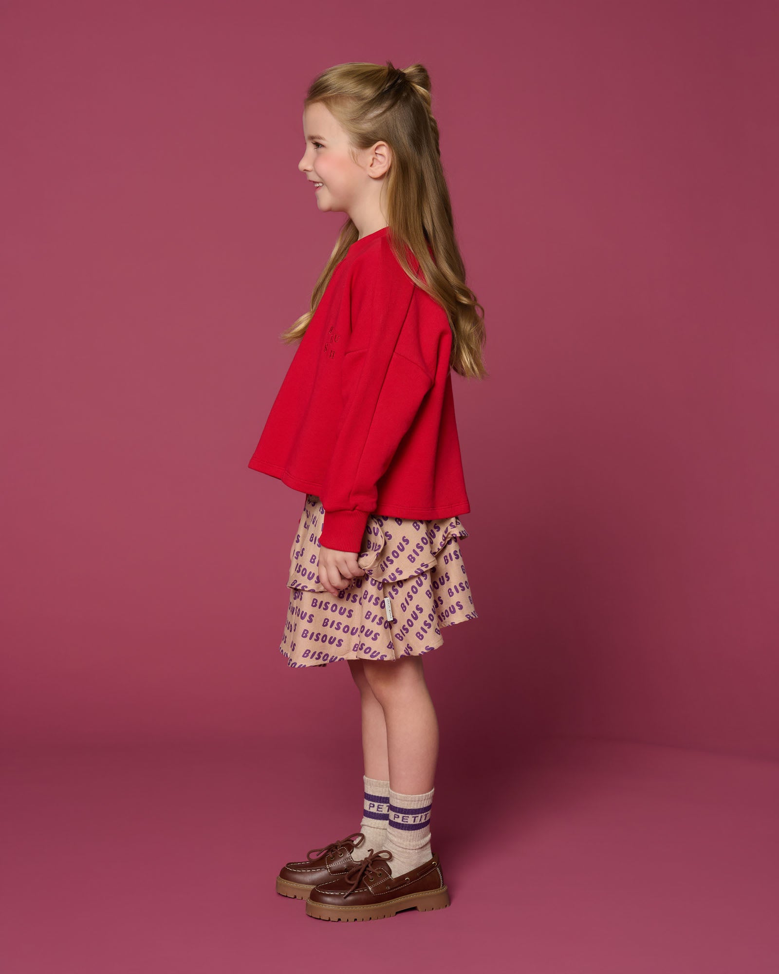 Mini Smock Skirt Bisous | Cork/Purple