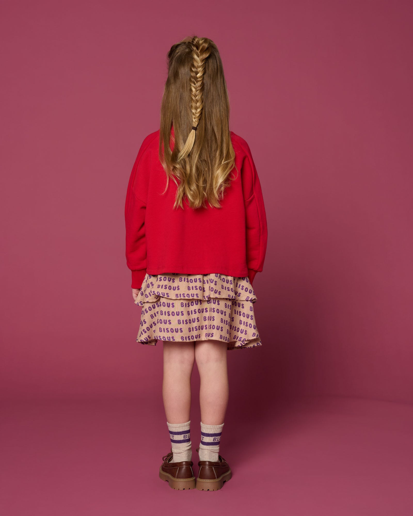 Mini Smock Skirt Bisous | Cork/Purple