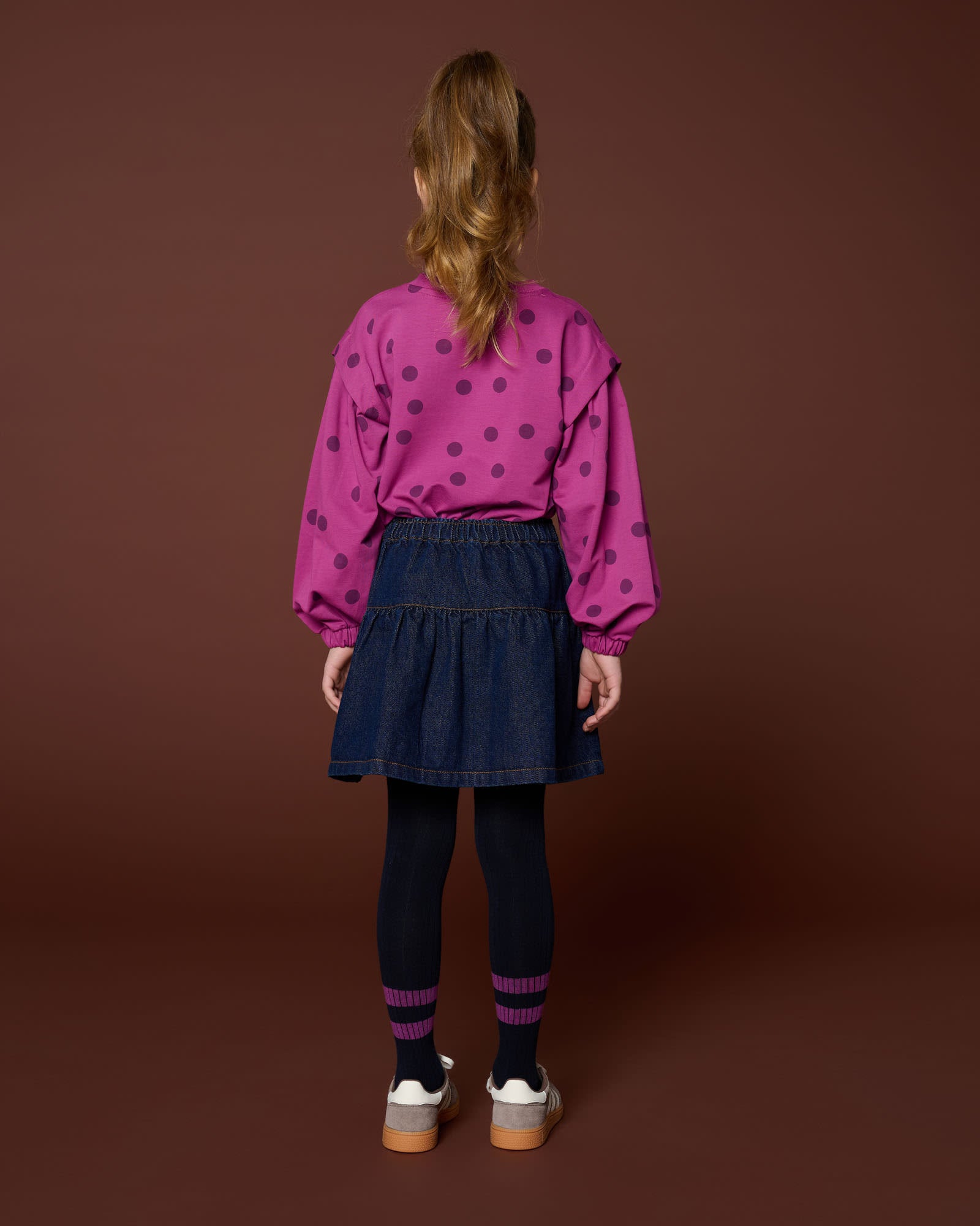 Carly Sweater Dots | Deep Orchid