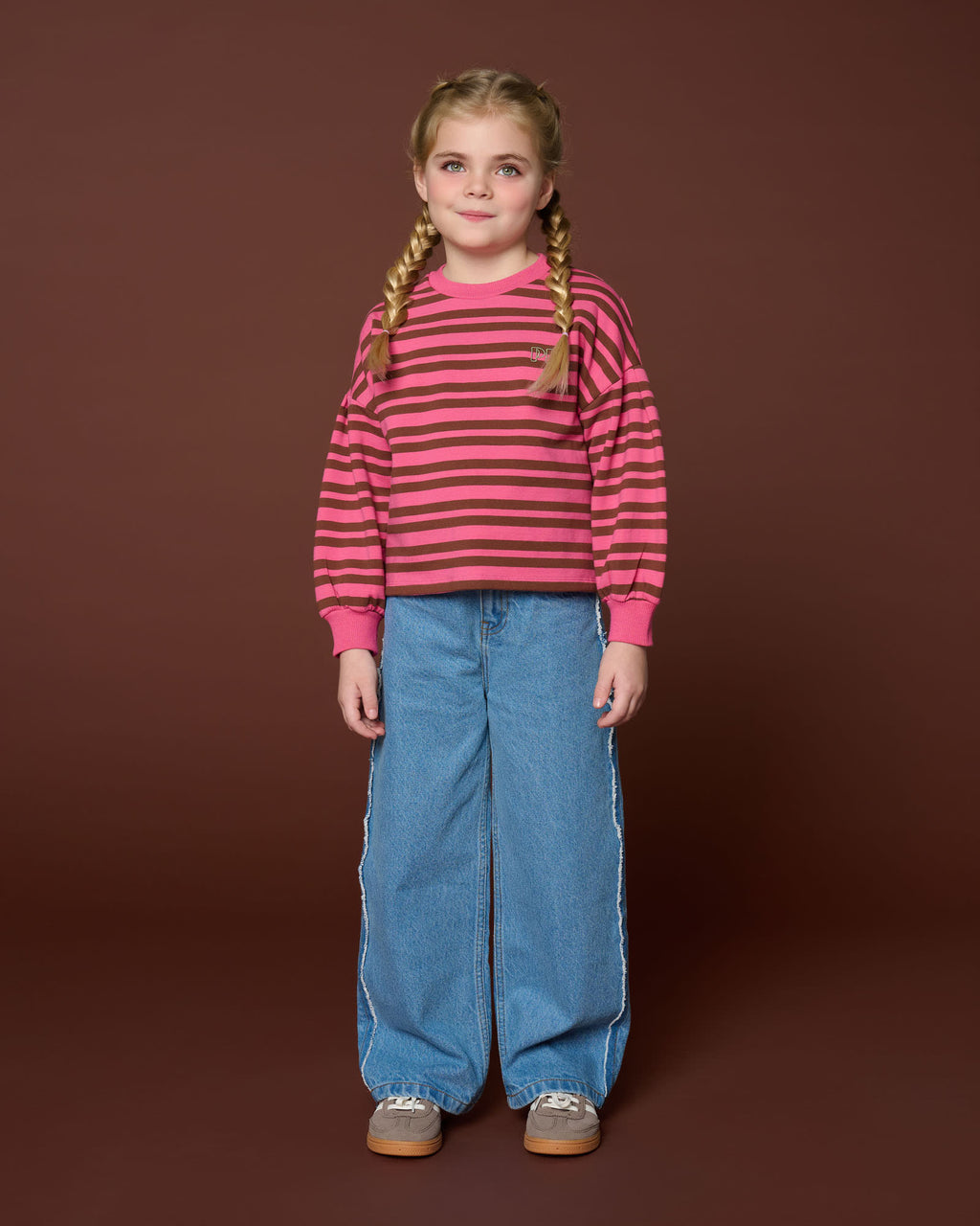 Easy Sweater Stripe | Stripe Pink/Brown
