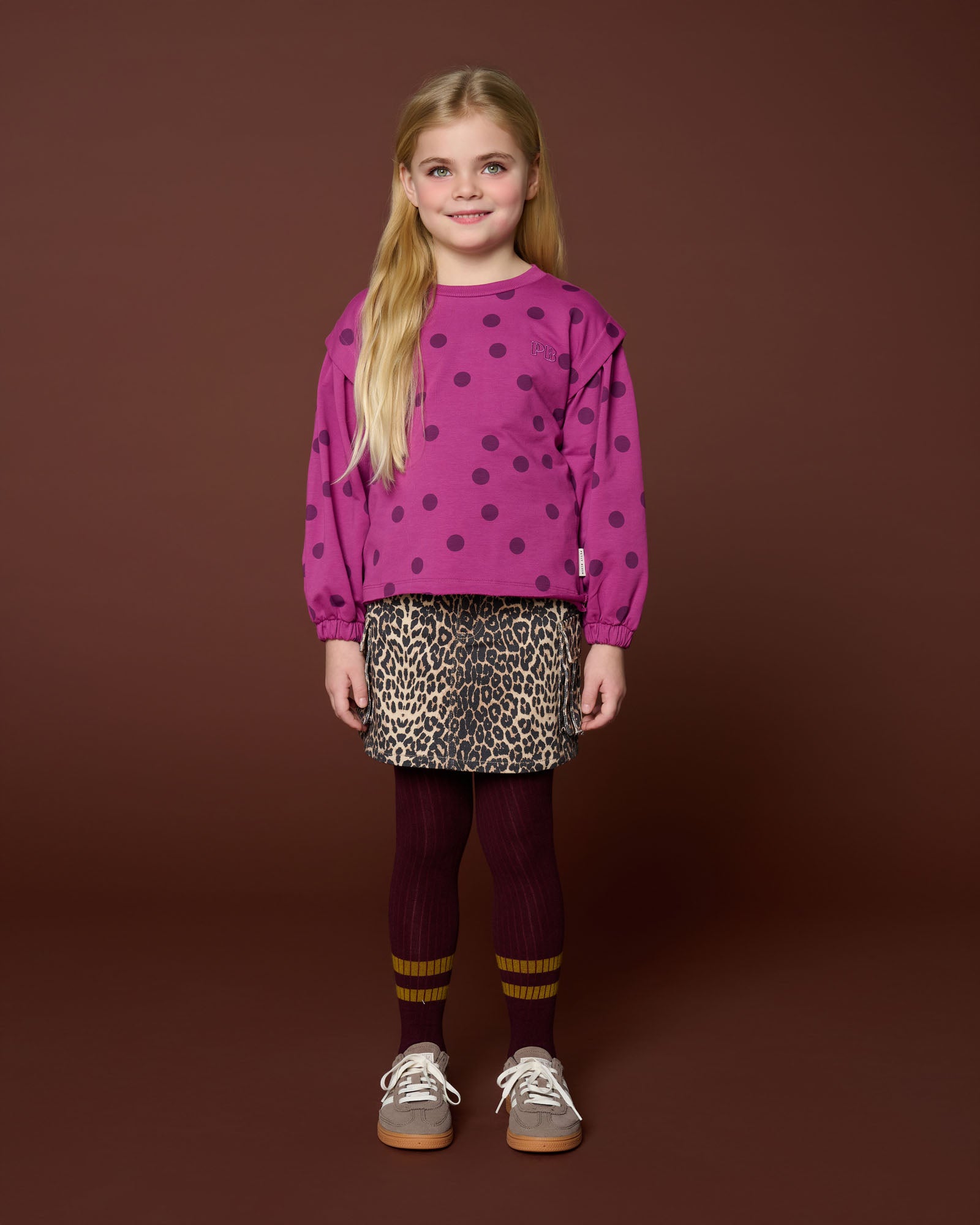 Denim Cargo Skirt | Leopard AOP
