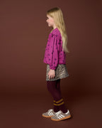 Denim Cargo Skirt | Leopard AOP