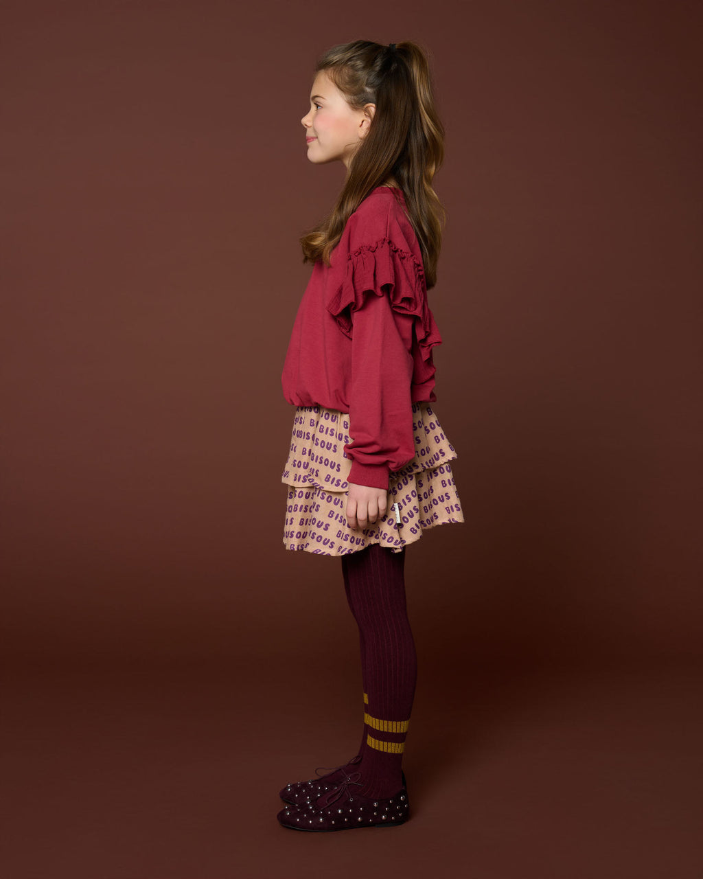 Mini Smock Skirt Bisous | Cork/Purple