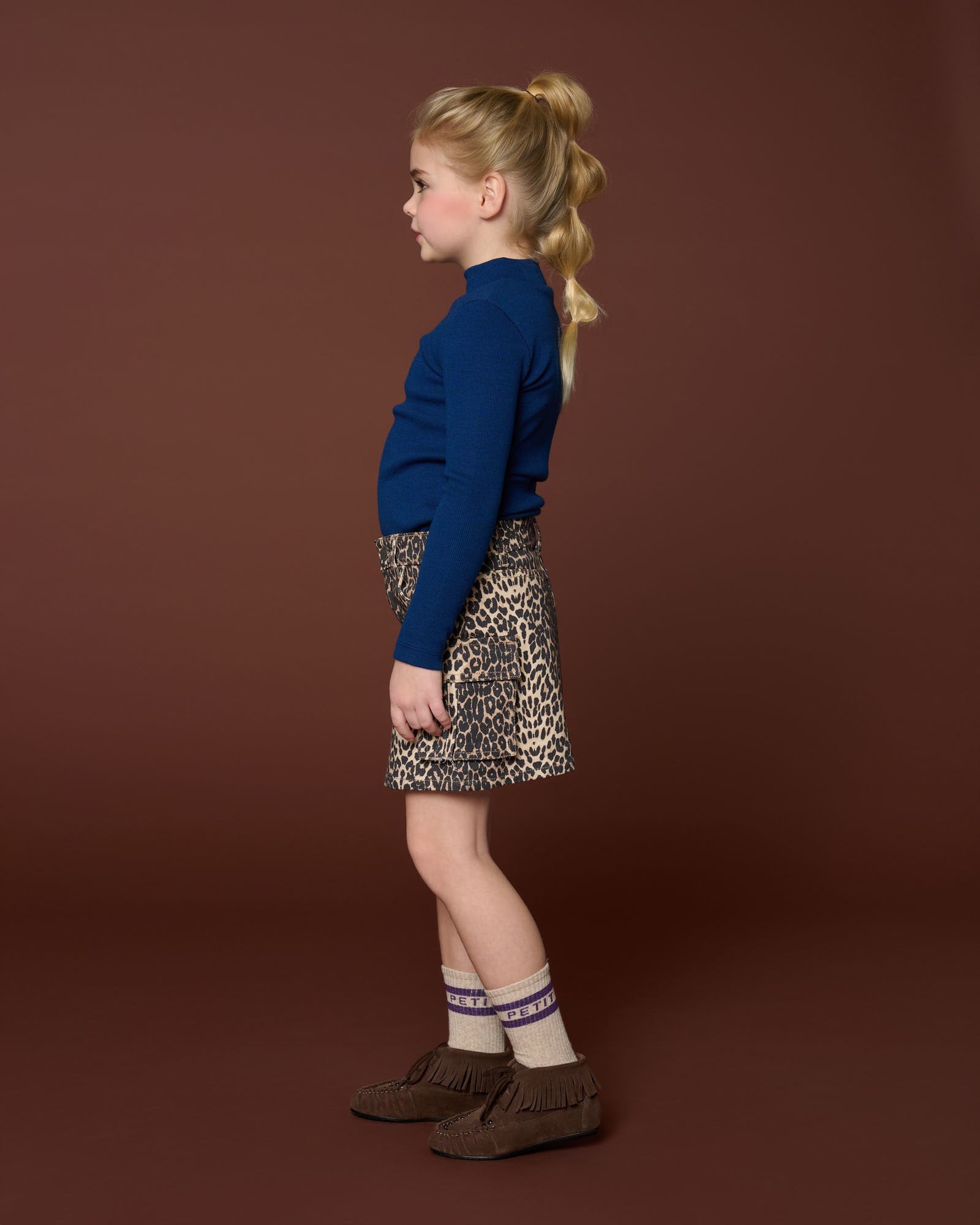 Rib Turtle Neck | Navy Blue