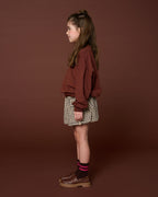 Cargo Ballon Skirt | Check Beige/Blue