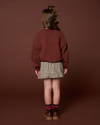 Cargo Ballon Skirt | Check Beige/Blue