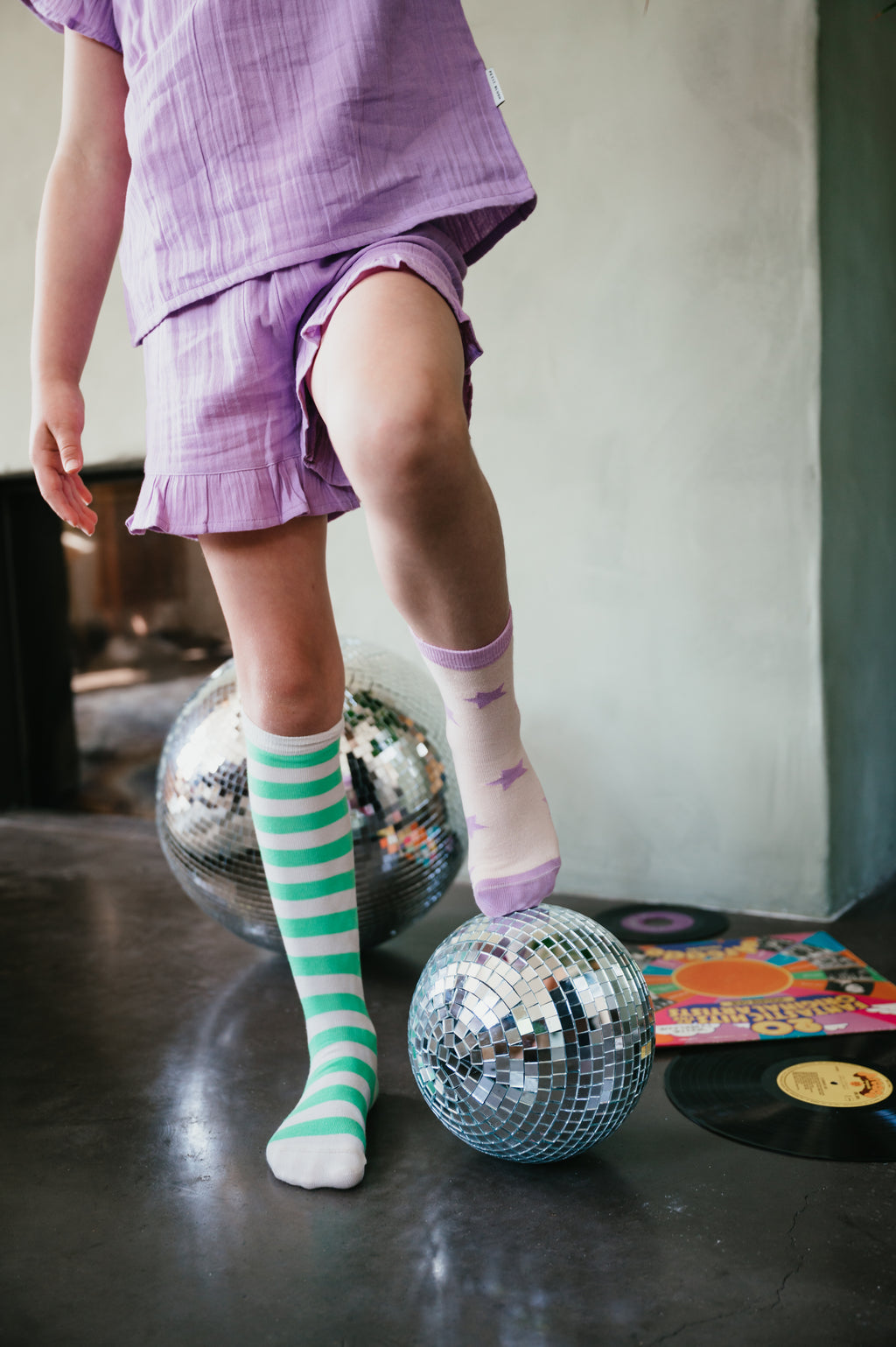 Knee Socks Stripes | Green