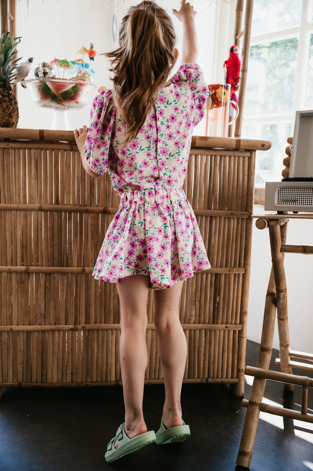 Romantic Shorts | Purple Flowers