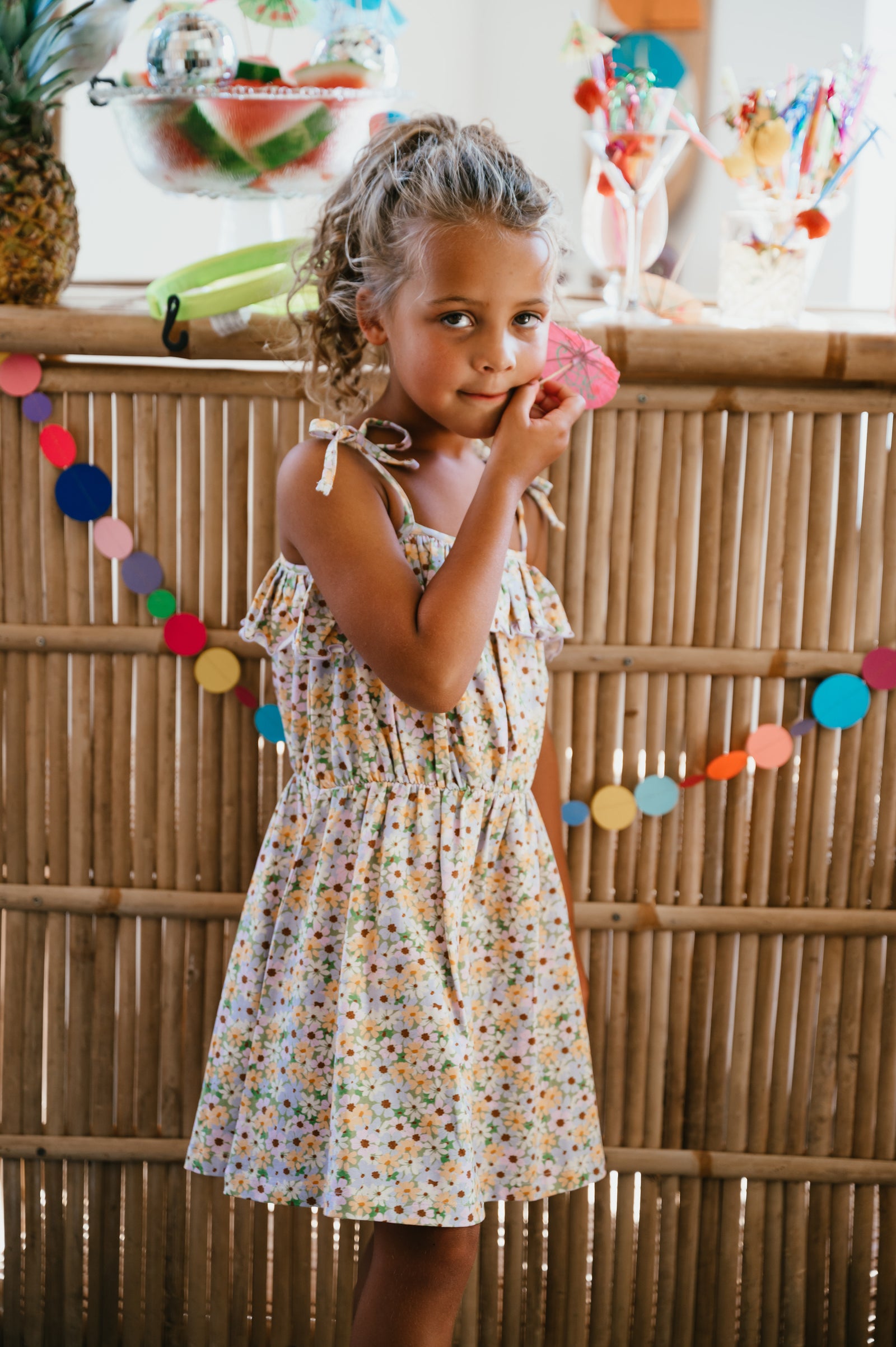 Summer Ruffle Dress | Flowers AOP