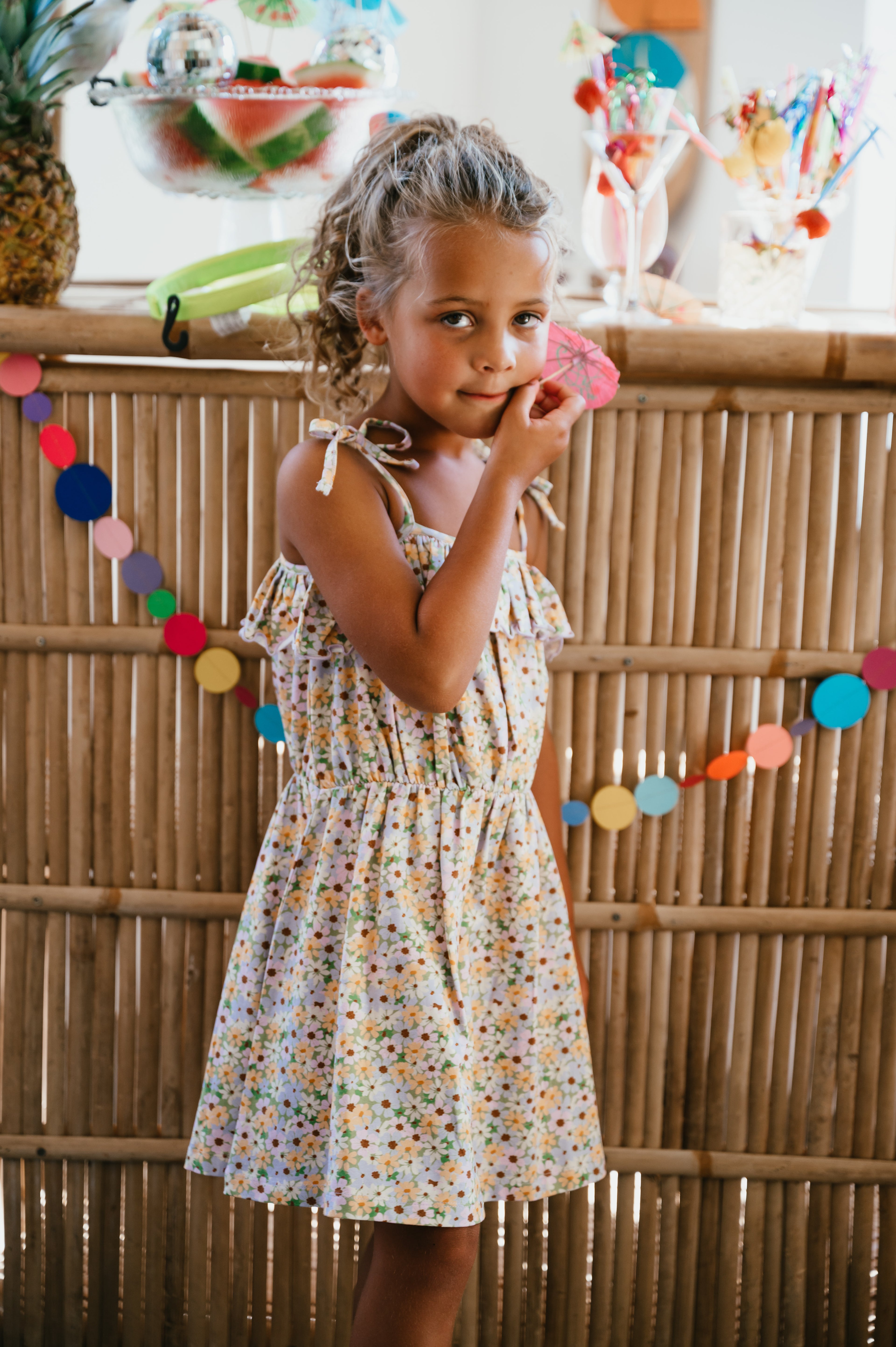 Summer Ruffle Dress | Flowers AOP