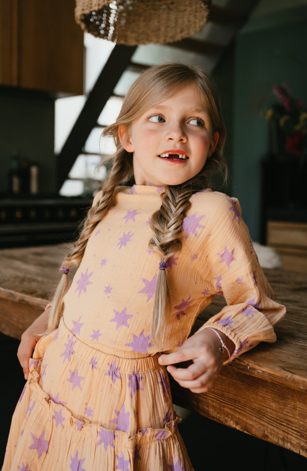 Mini Ruffle Skirt | Stars AOP