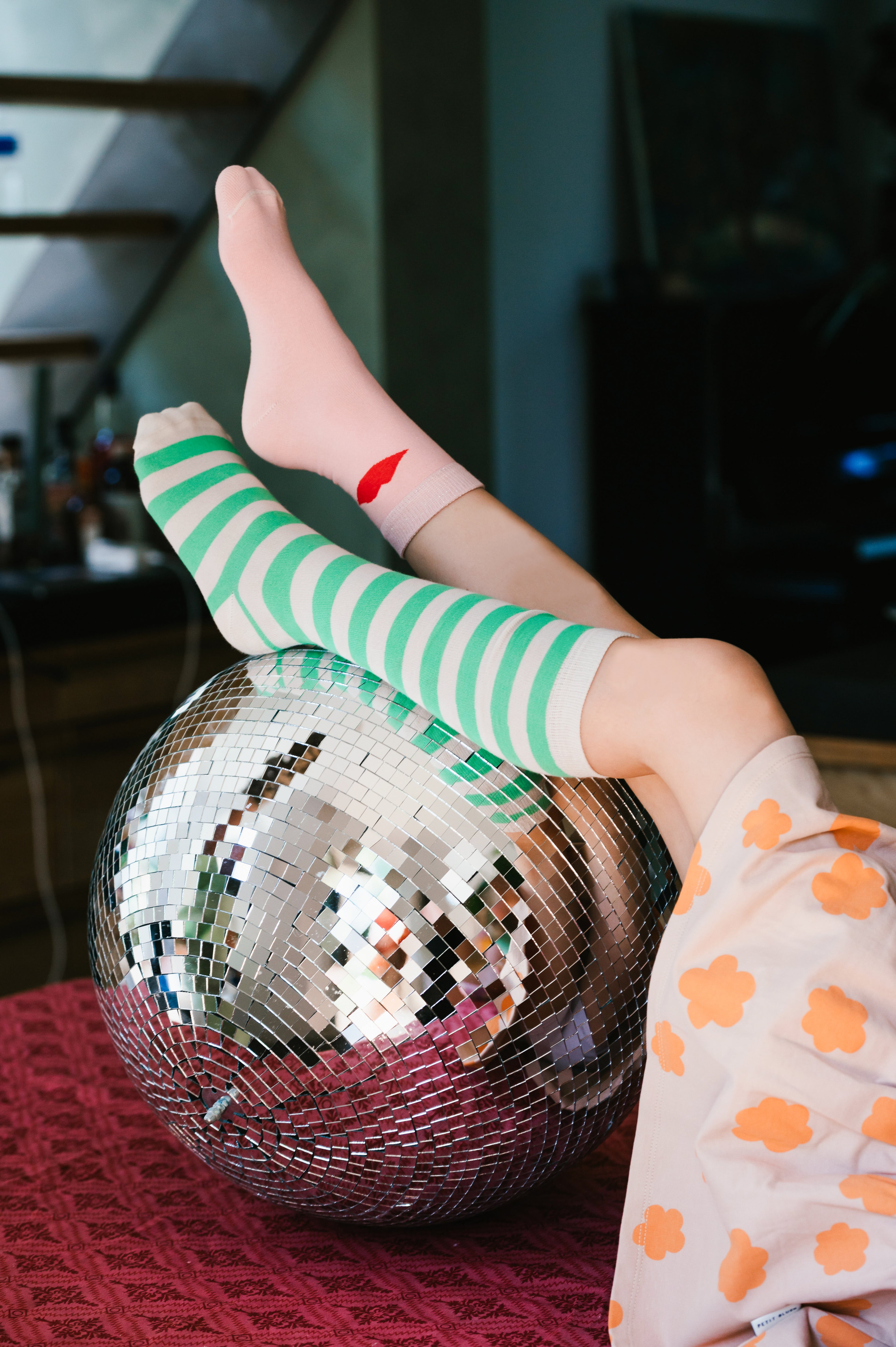 Knee Socks Stripes | Green
