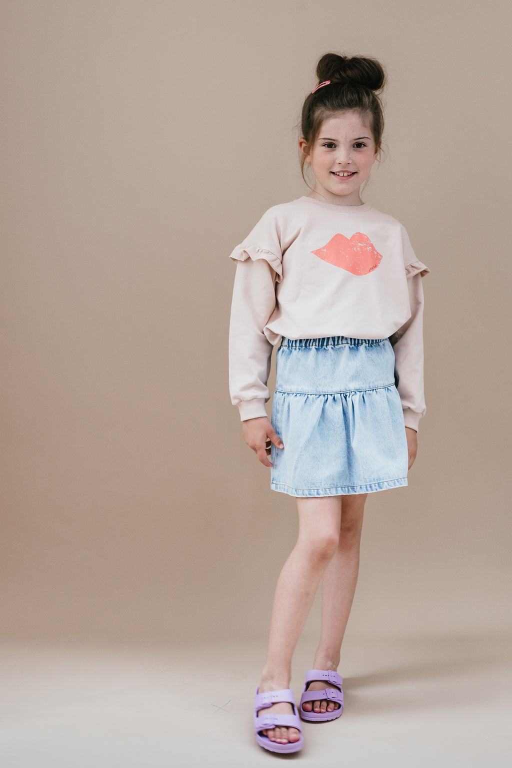 Ruffle Sweater " KISS " | Brazilian Sand