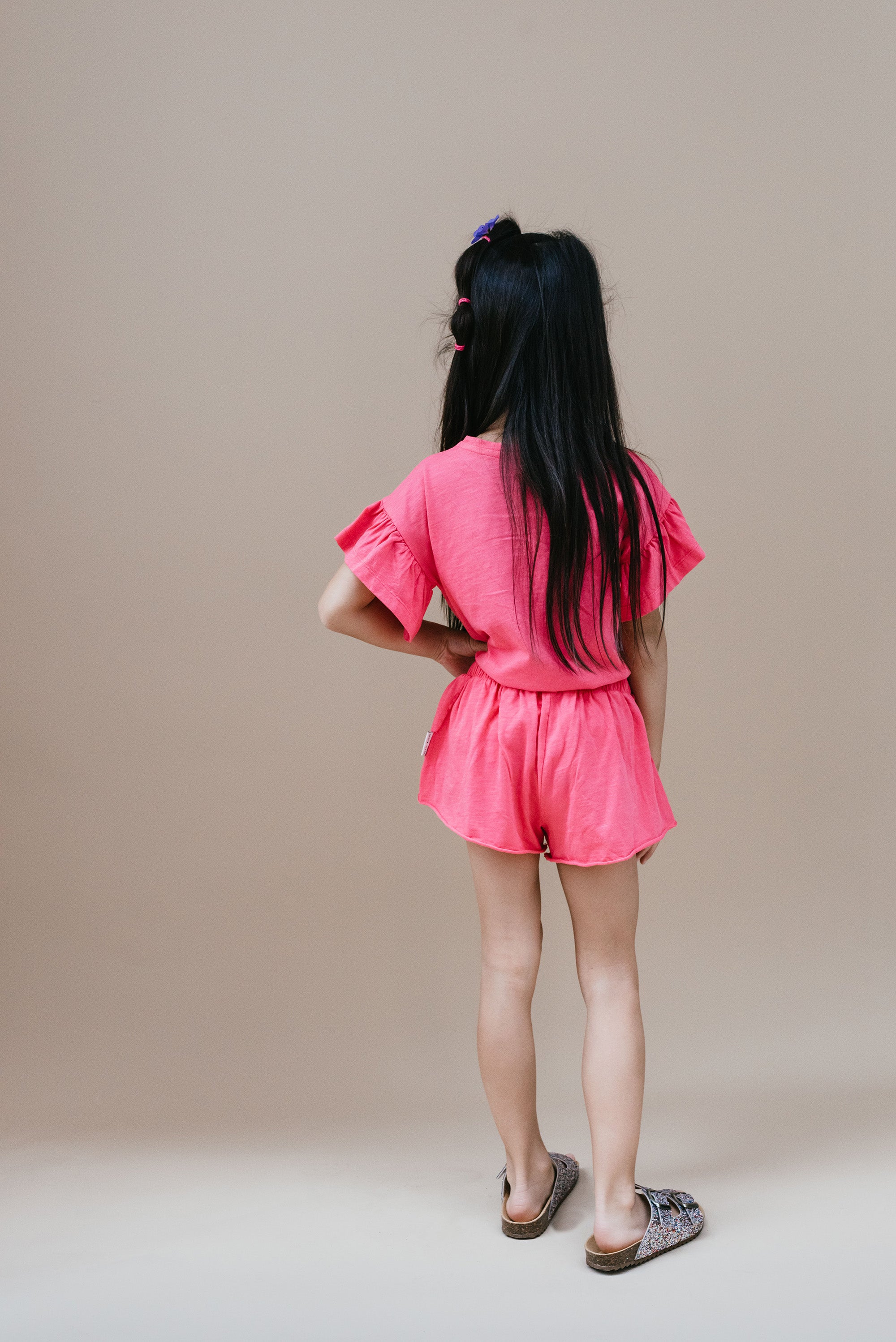 Bella Ruffle Tee | Hot Pink