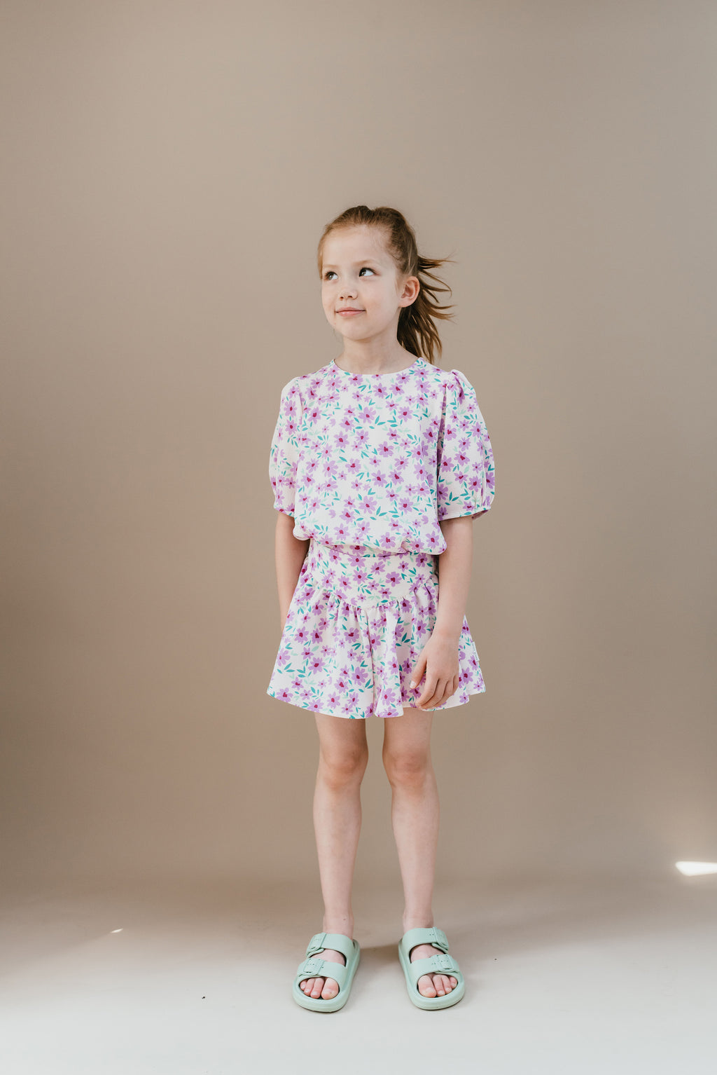 Romantic Shorts | Purple Flowers