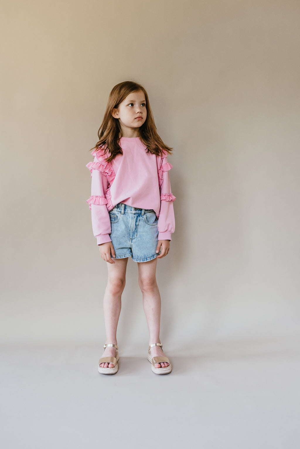 Romantic Ruffle Sweater | Pastel Lavender