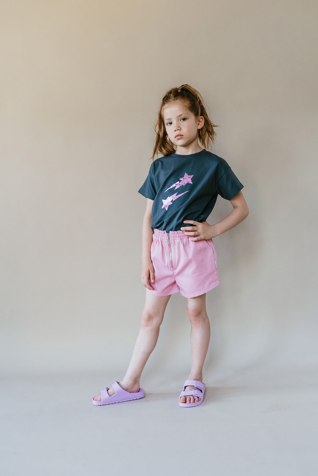 T-shirt Falling Metallic Stars | Dark Shadow