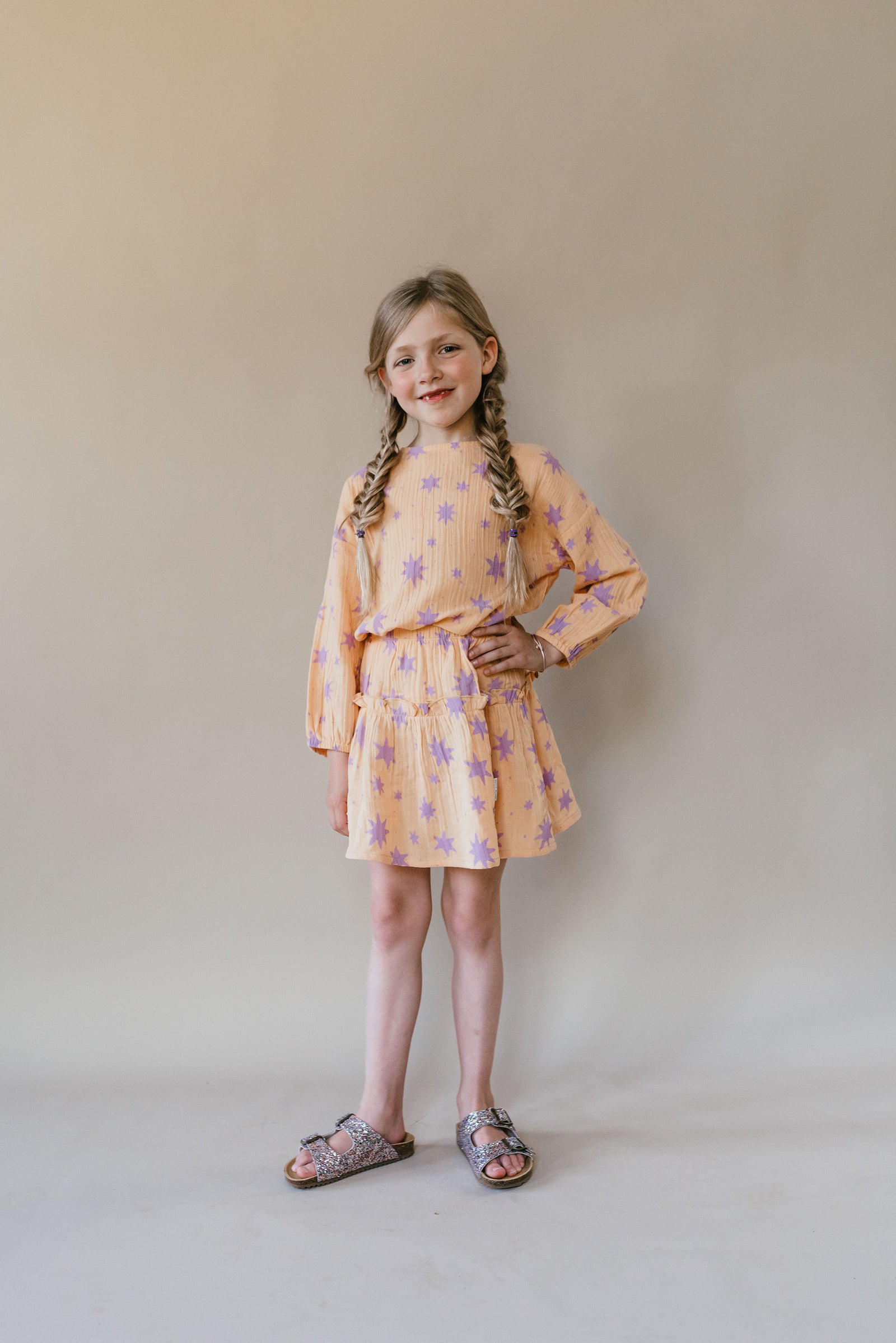 Mini Ruffle Skirt | Stars AOP