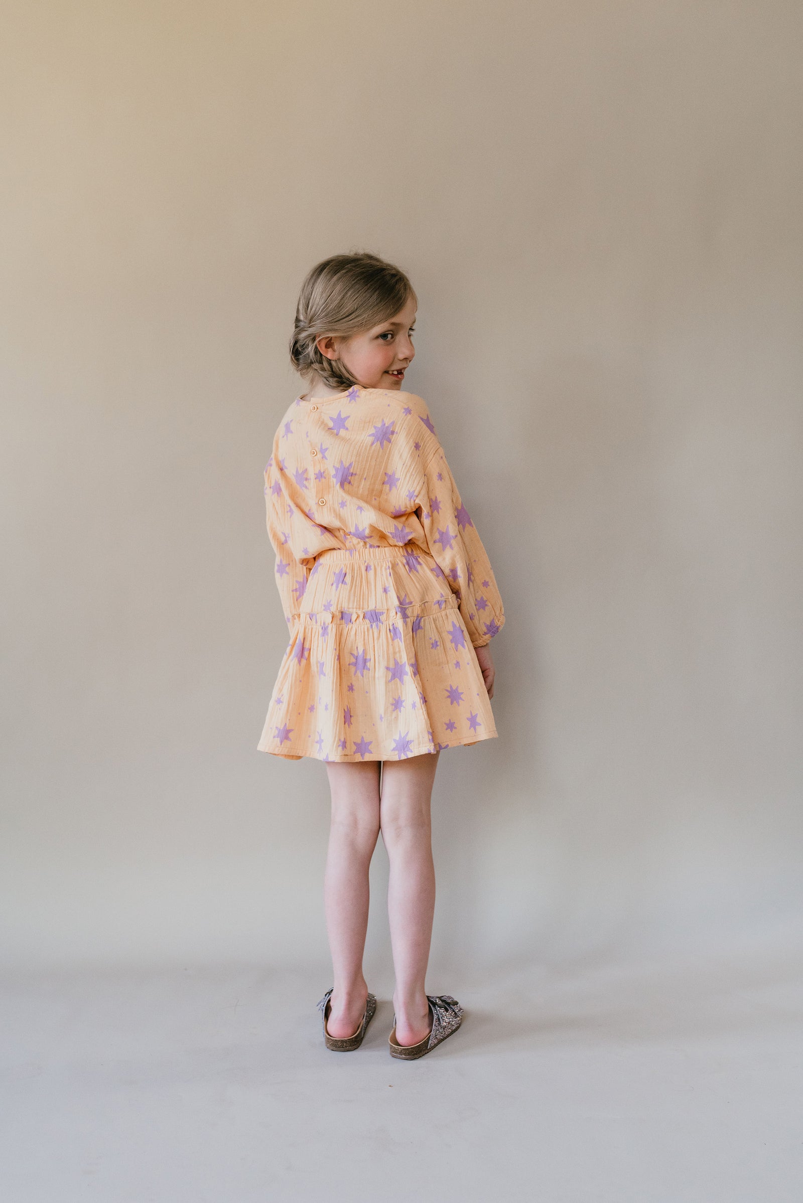 Mini Ruffle Skirt | Stars AOP