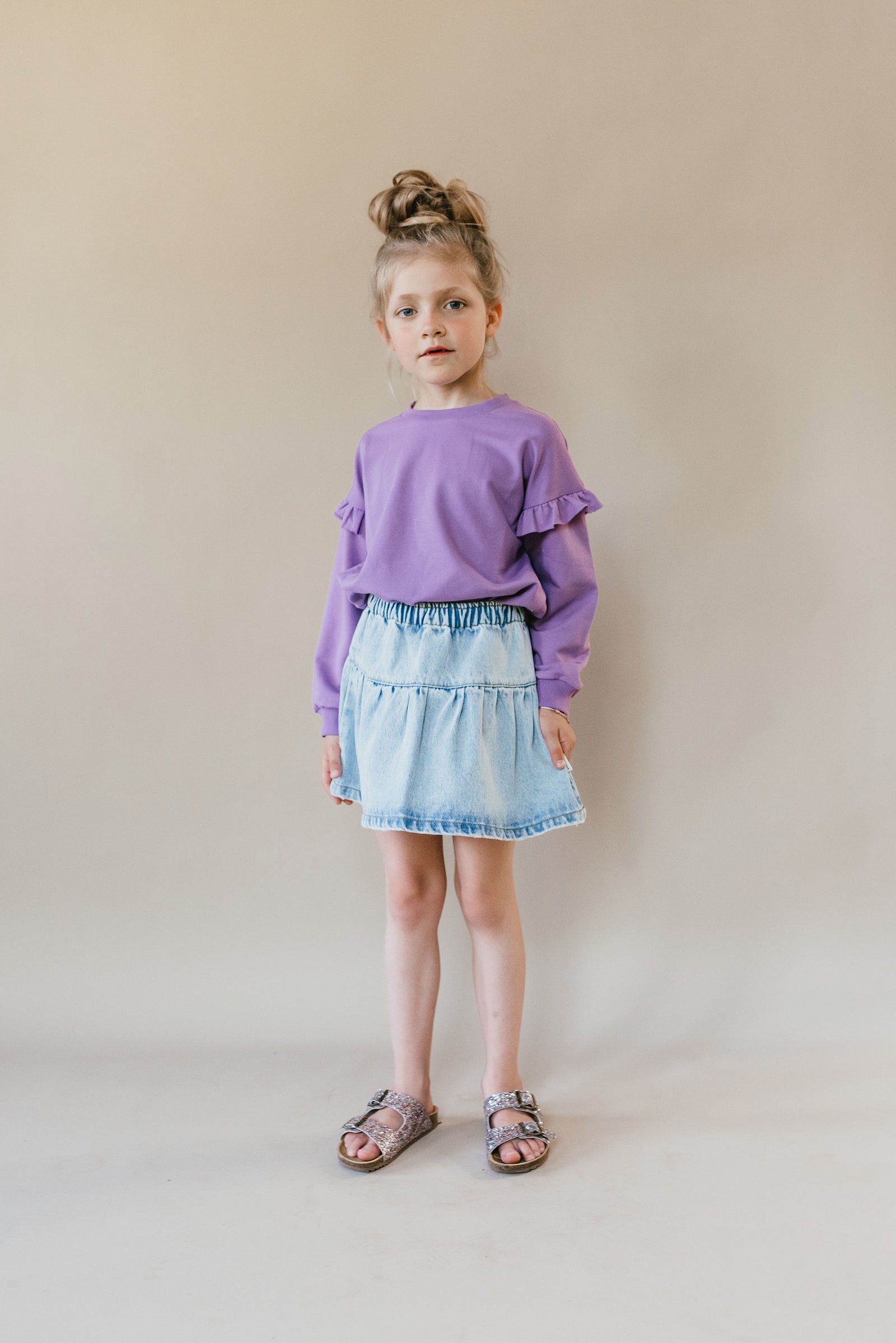 Ruffle Sweater | English Lavender