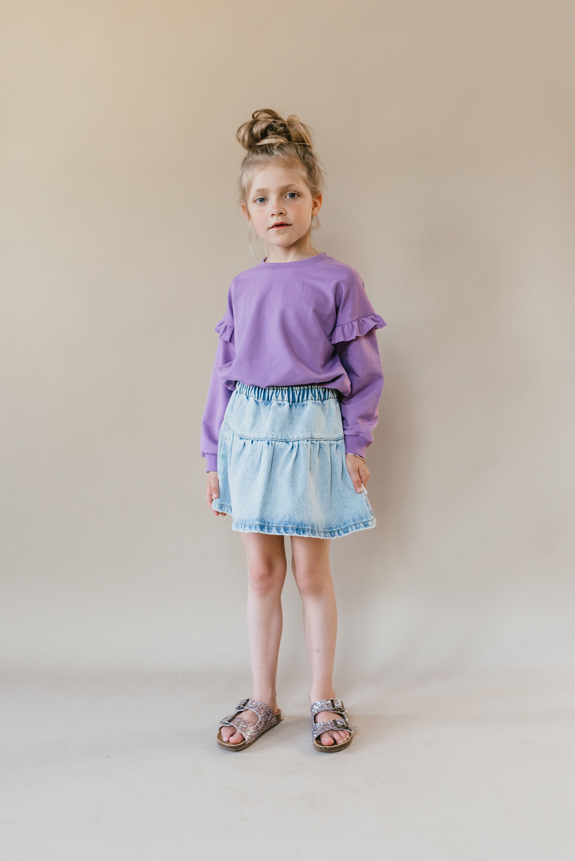 Rüschenpullover | Englischer Lavendel