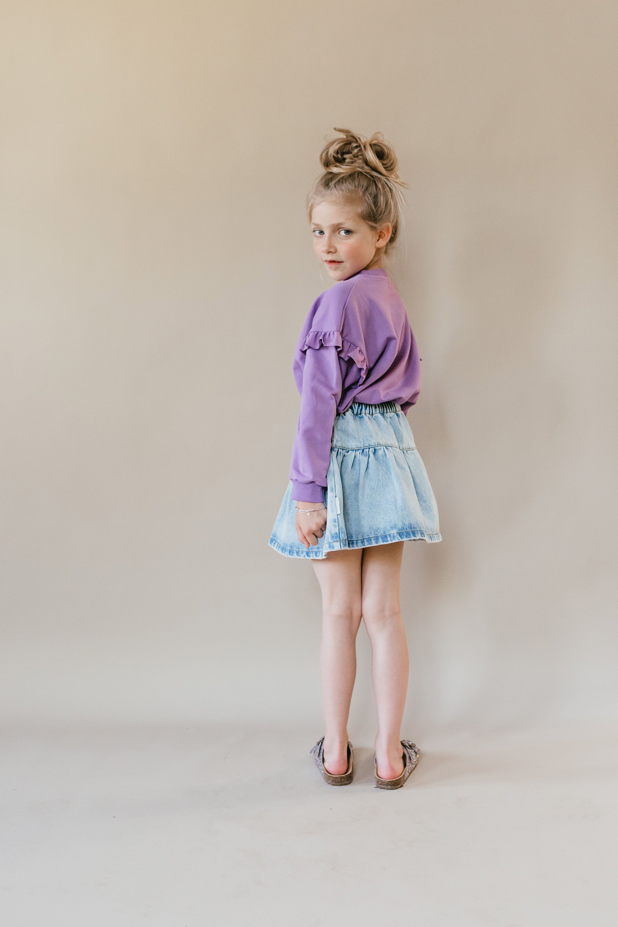 Rüschenpullover | Englischer Lavendel