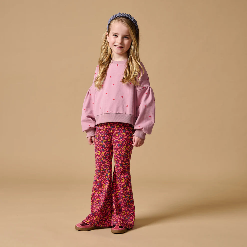Bowie Flared Pants | Winter Flowers AOP