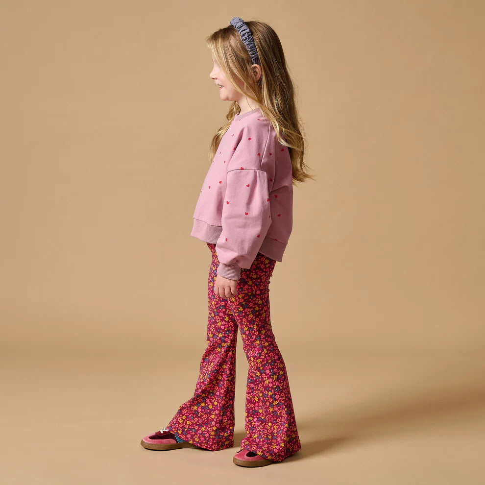 Bowie Flared Pants | Winter Flowers AOP