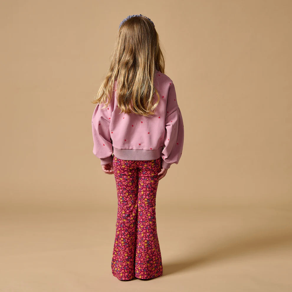 Bowie Flared Pants | Winter Flowers AOP