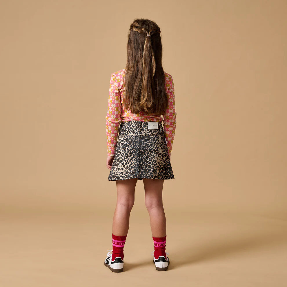 Simple Skirt | Leopard AOP
