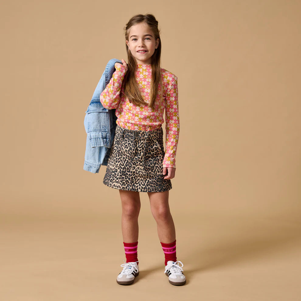 Simple Skirt | Leopard AOP