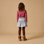 Jeans Ruffle Skirt | Washed Light Grey