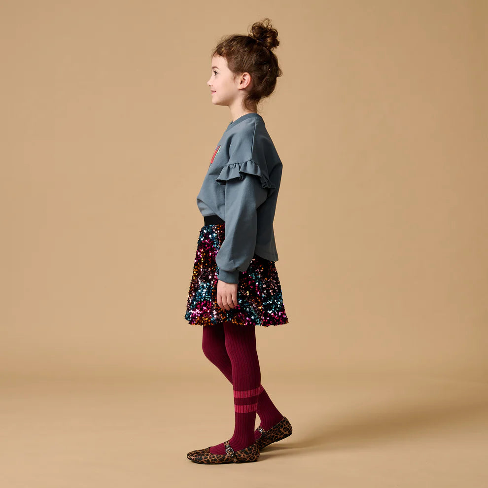 June Ruffle Sweater | Stormy Weather