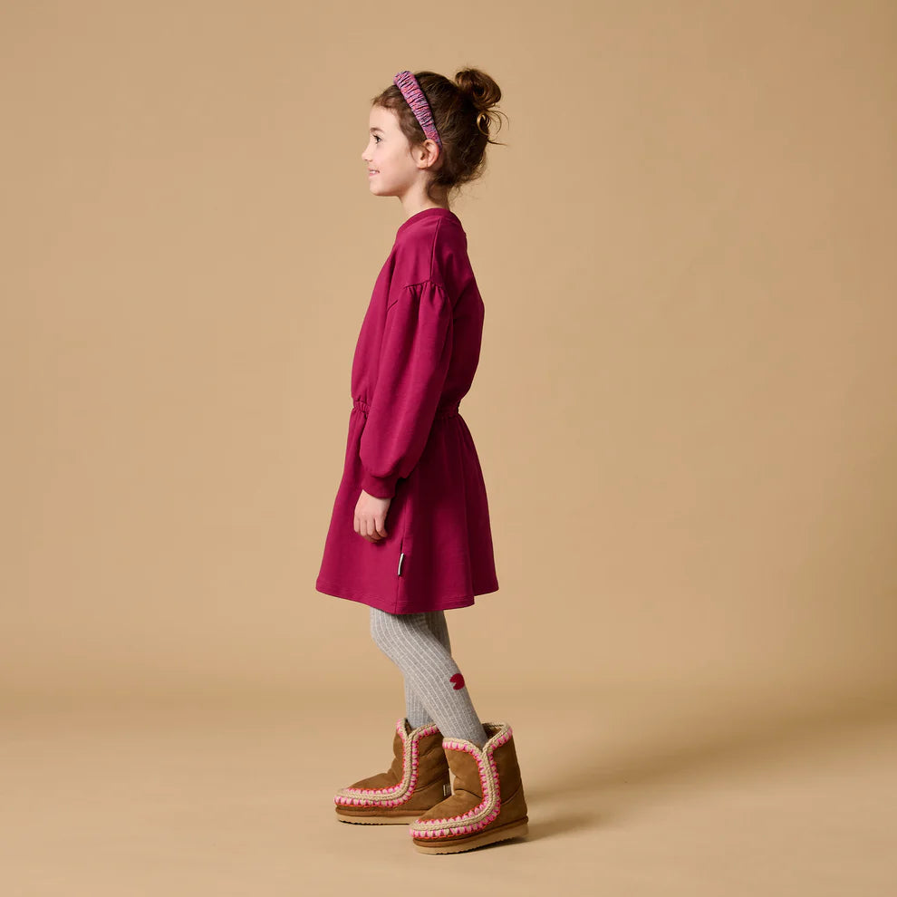 Tights Wing Hearts | Grey Melange