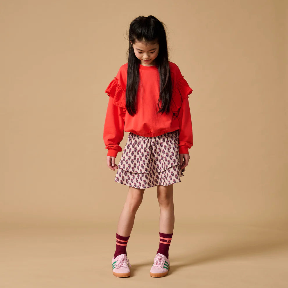 Mini Smock Skirt | Paisley Flower AOP