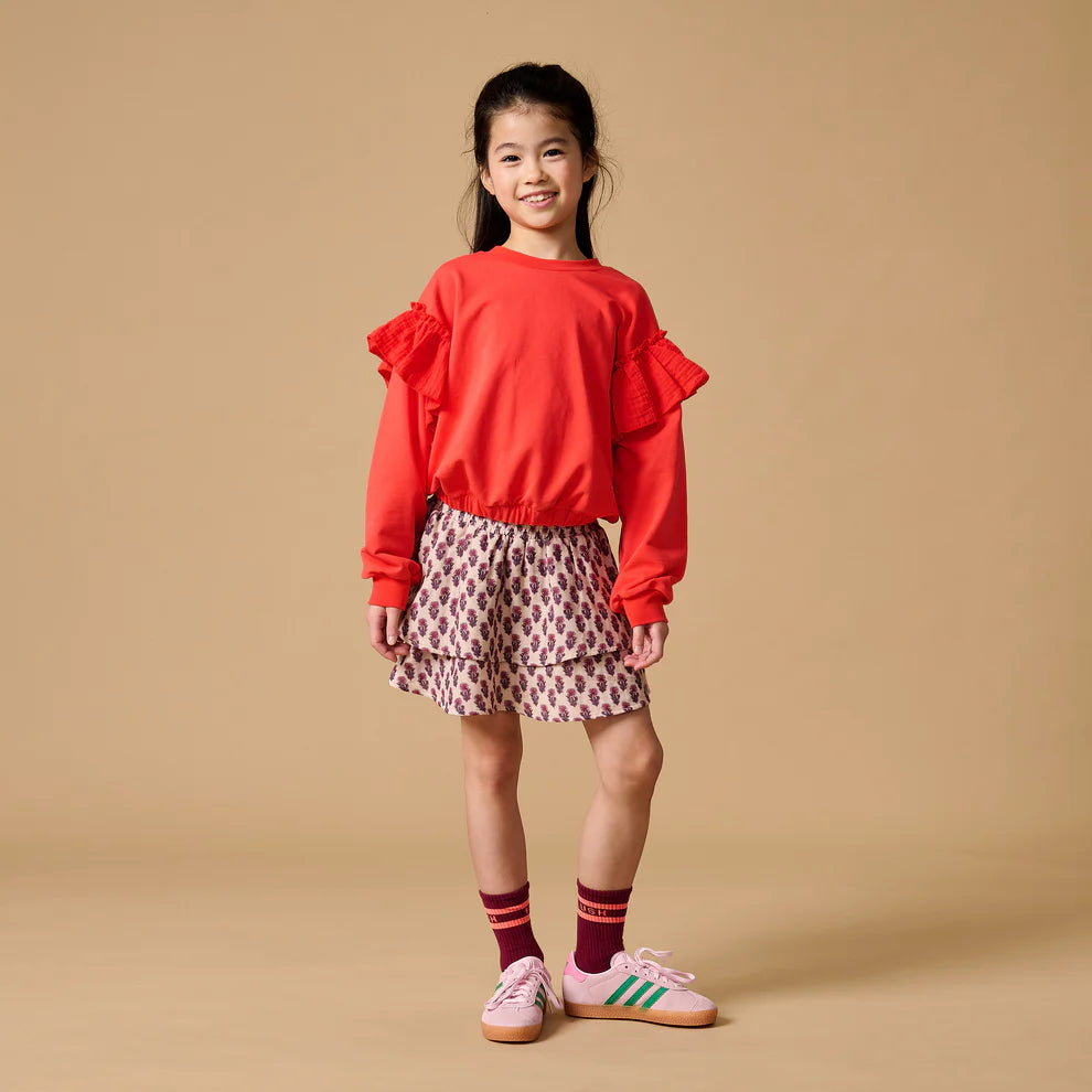 Mini Smock Skirt | Paisley Flower AOP